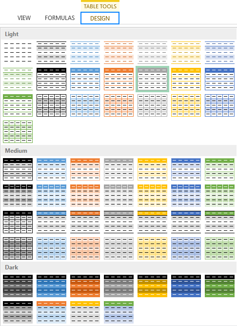 create own color layout in excel for mac